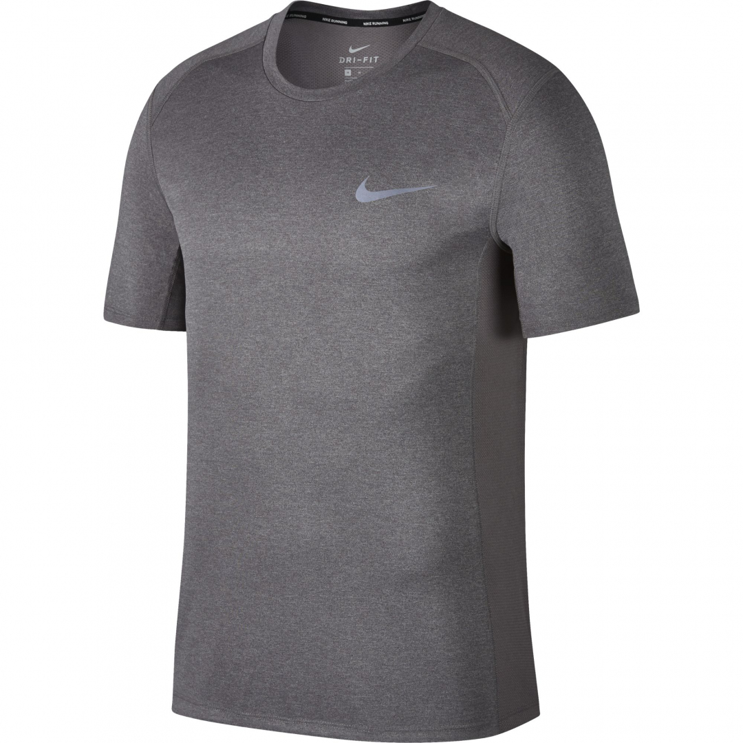 Мужская футболка Nike Dry Miler Running Top серая беговая