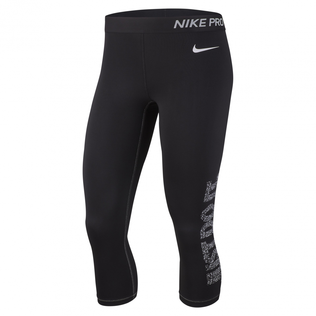 Черные тайтсы Nike Pro Capris для бега