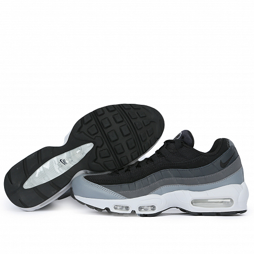 Черно-белые беговые кроссовки Nike AIR MAX 95 ESSENTIAL с толстой подошвой
