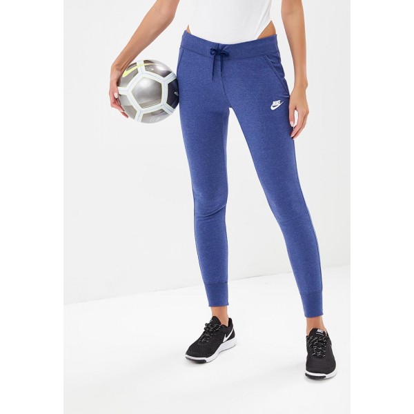 Зауженные синие брюки Nike для бега и фитнеса