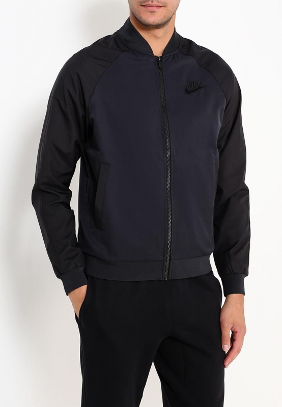 Спортивная куртка для бега Nike (черный/темно-синий)