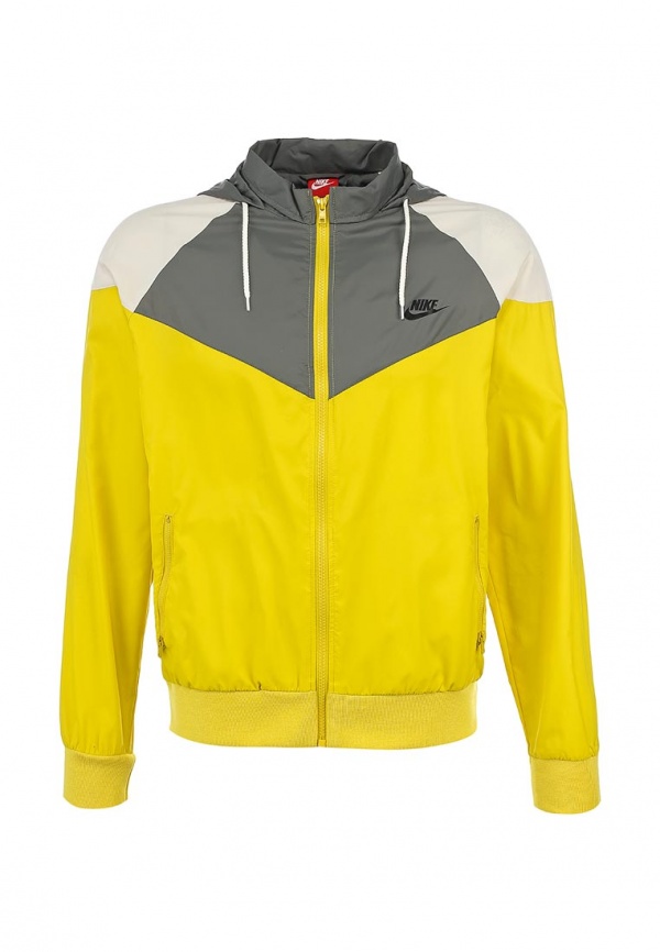 Ветровка с капюшоном Nike (желтый/серый)