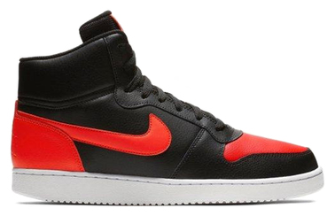 Высокие кроссовки Nike (черный/красный) на белой подошве