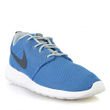 Голубые беговые кроссовки Nike с белой подошвой (дышащая сетка)