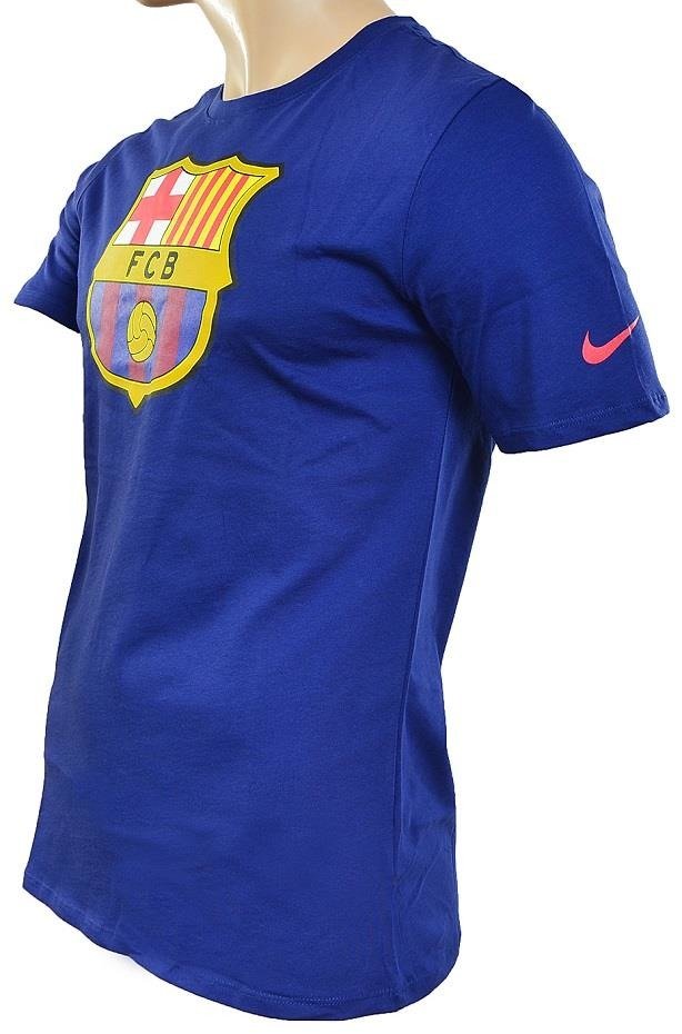 Синяя футболка Nike с принтом Fcb Core Crest Tee