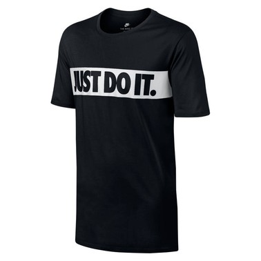 Черная футболка Nike Nsw Tee Drptl AV15 Just Do It с надписью