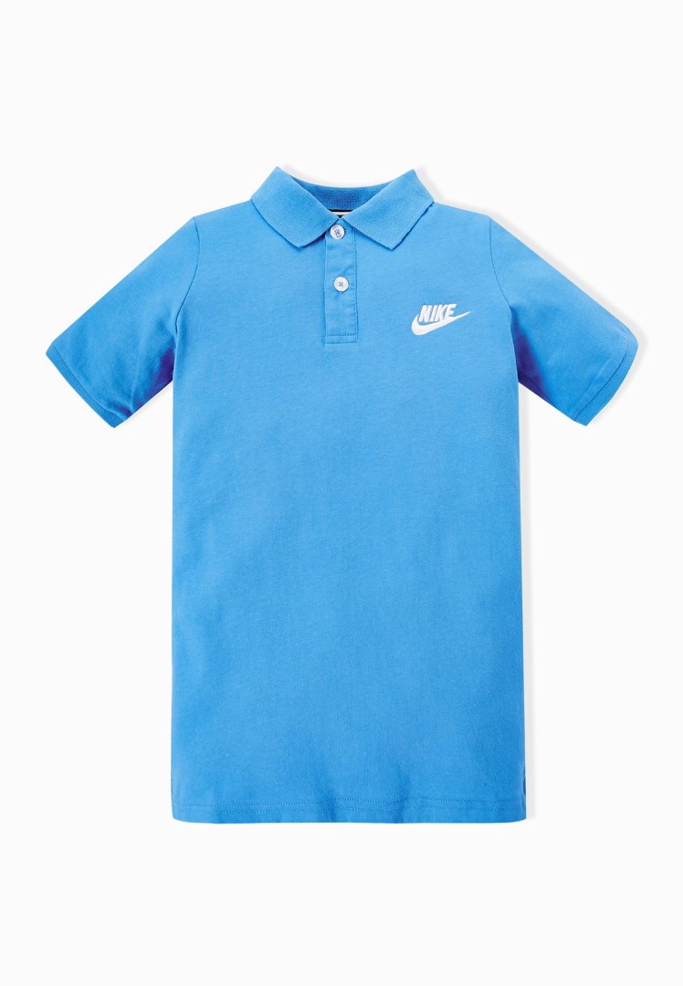 Голубая детская футболка поло Nike