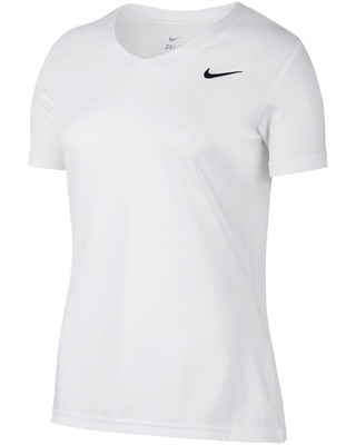 Белая спортивная футболка Nike с вырезом