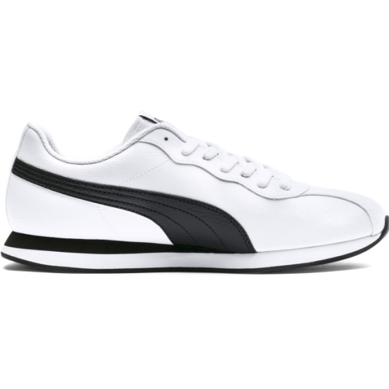 Черно-белые низкие кроссовки Puma Turin II White-Black