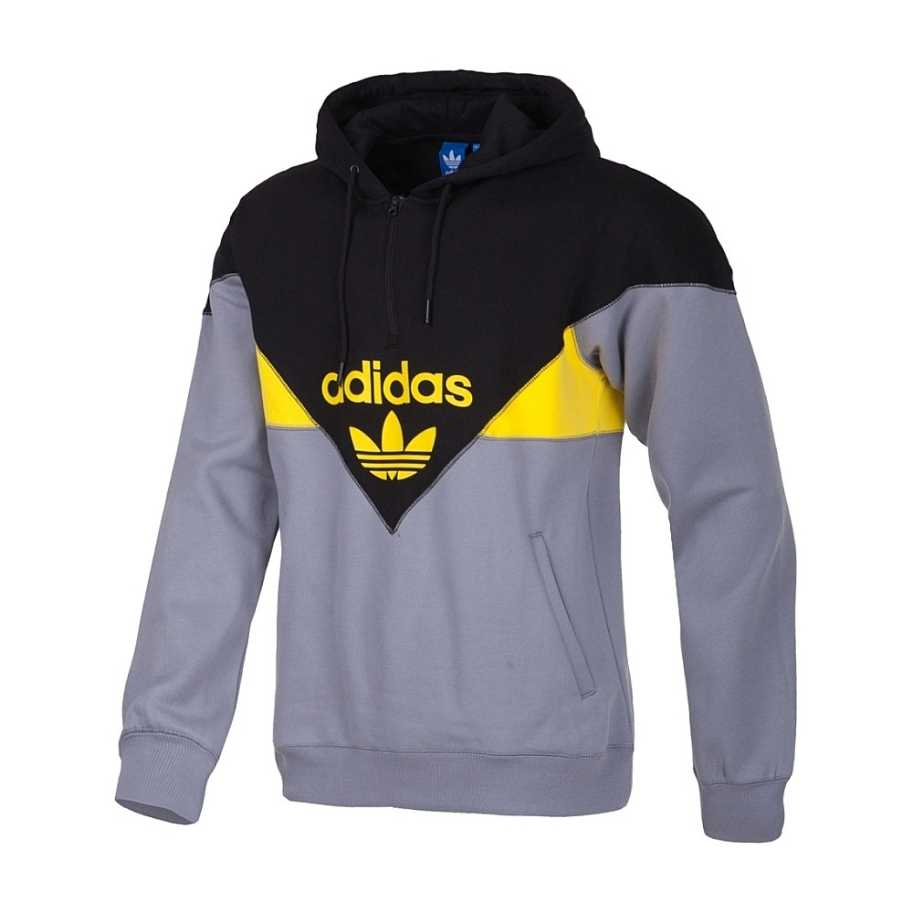 Спортивная худи Adidas Clever (черный/серый/желтый)