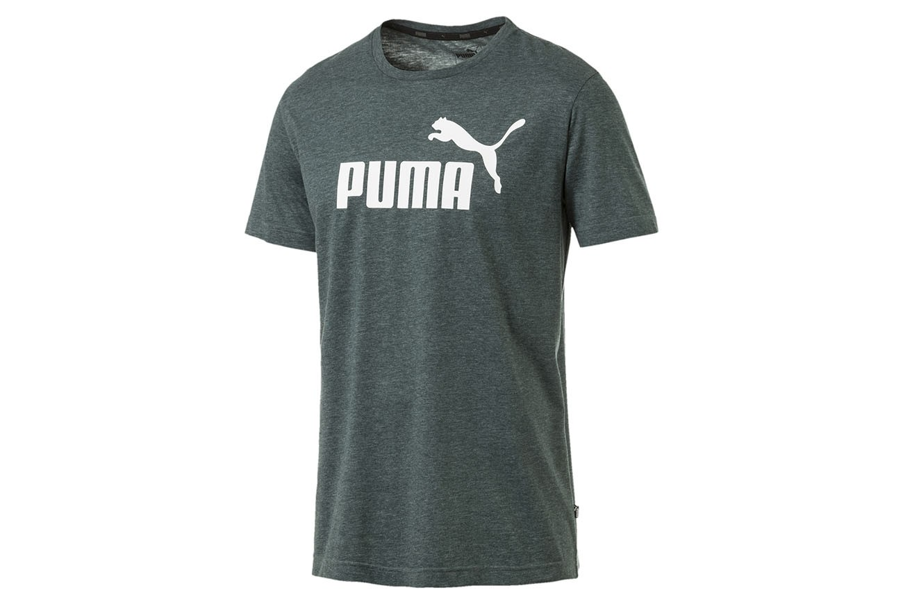 Серая футболка Puma ESS + Heather
