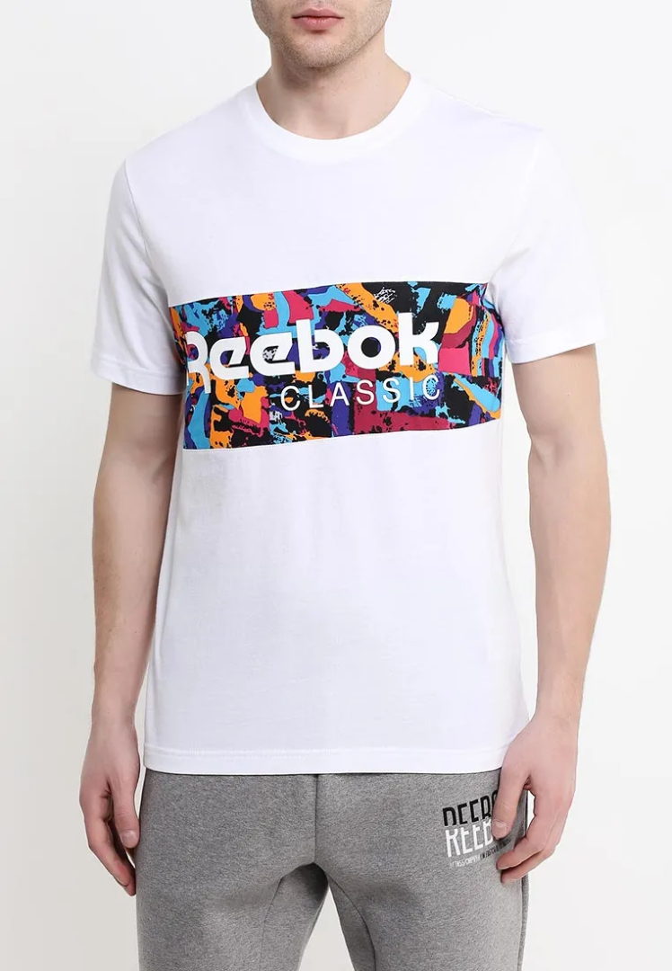 Белая футболка Reebok Classics с принтом