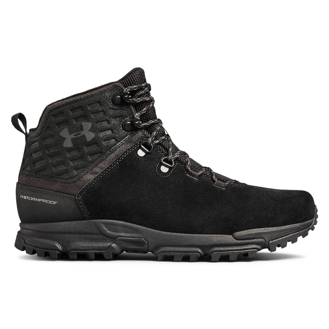 Черные треккинговые ботинки Under Armour Brower Mid Wp из натуральной замши (осень-зима)