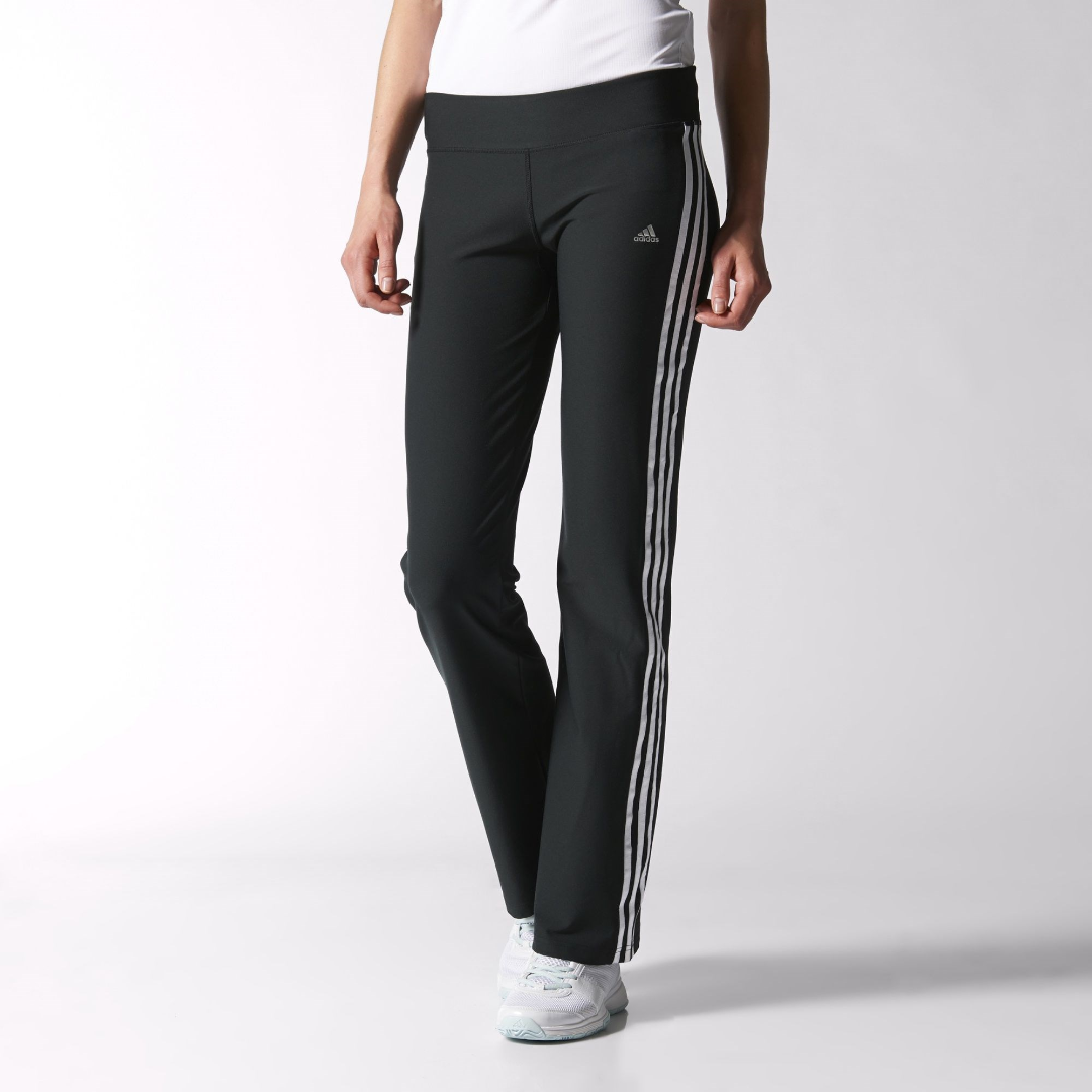 Брюки черные Adidas WP 3-Stripes Slim Pant с лампасами для тренировок