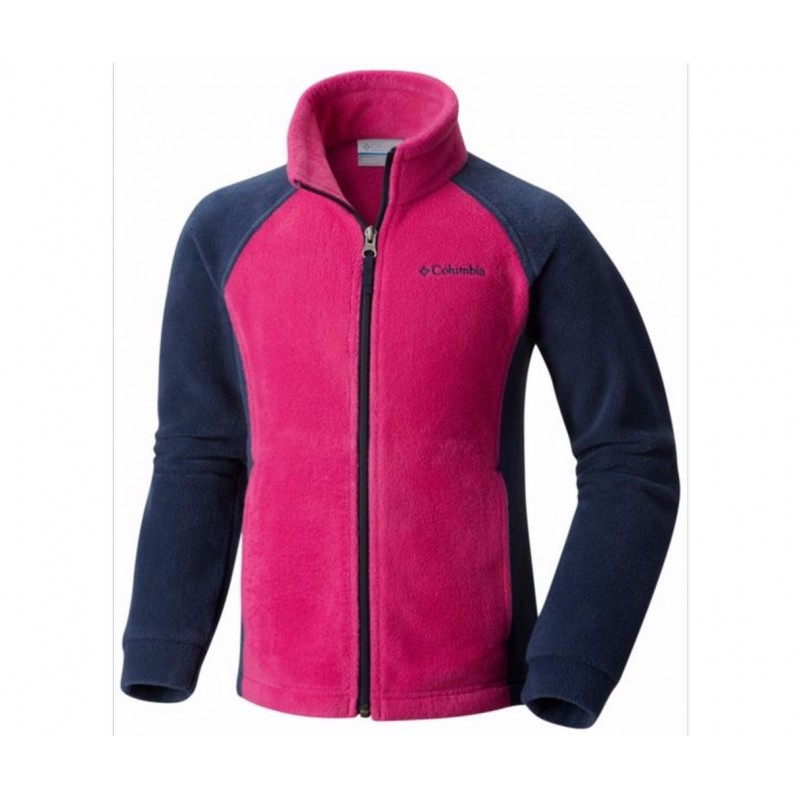 Флисовая олимпийка Columbia Benton Springs Fleece Girl's Knitted Jacket (розовый/синий)