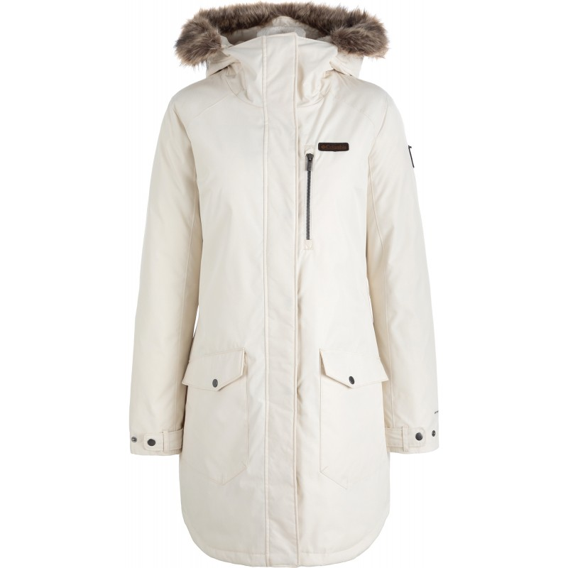 Белая парка Columbia Suttle Mountain™ Long Insulated Jacket с мехом