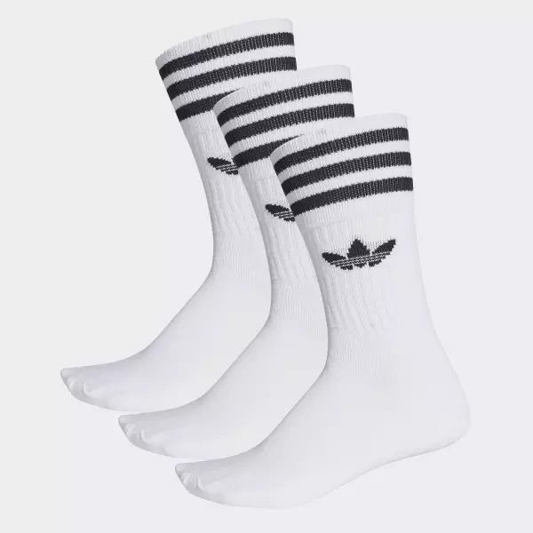 Белые высокие носки Adidas Crew (3 пары) для бега