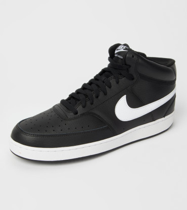 Черно-белые высокие кроссовки Nike Court Vision Mid