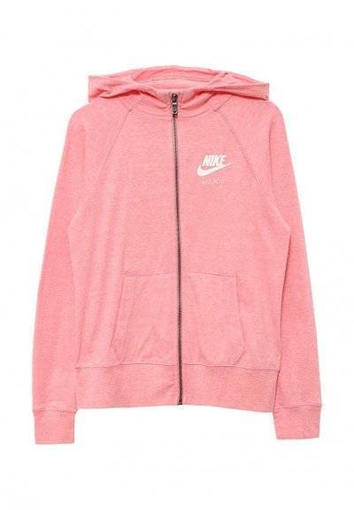 Розовая толстовка на молнии Nike для девочек