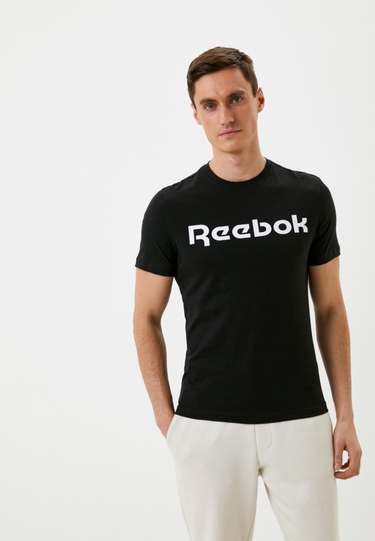 Черная футболка Reebok с логотипом