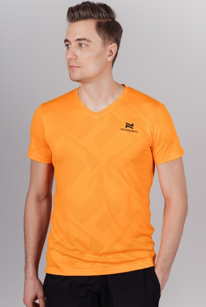 Оранжевая спортивная футболка Nordski Ornament