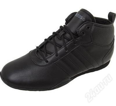 Черные утепленные кроссовки Adidas (натуральная кожа)