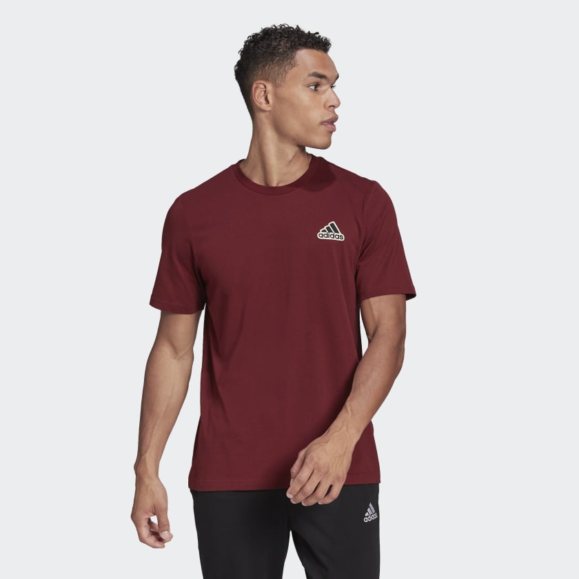 Бордовая футболка Adidas Fcy T-Shirt для спорта