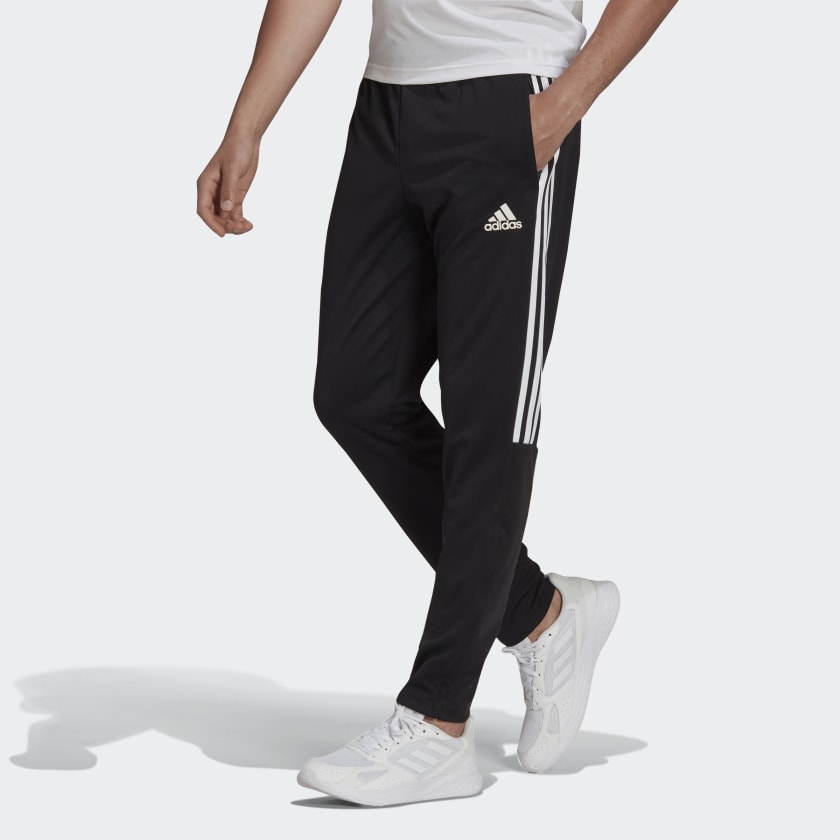 Черные брюки Adidas Aeroready Sereno Slitapered Cut 3-Stripes с лампасами