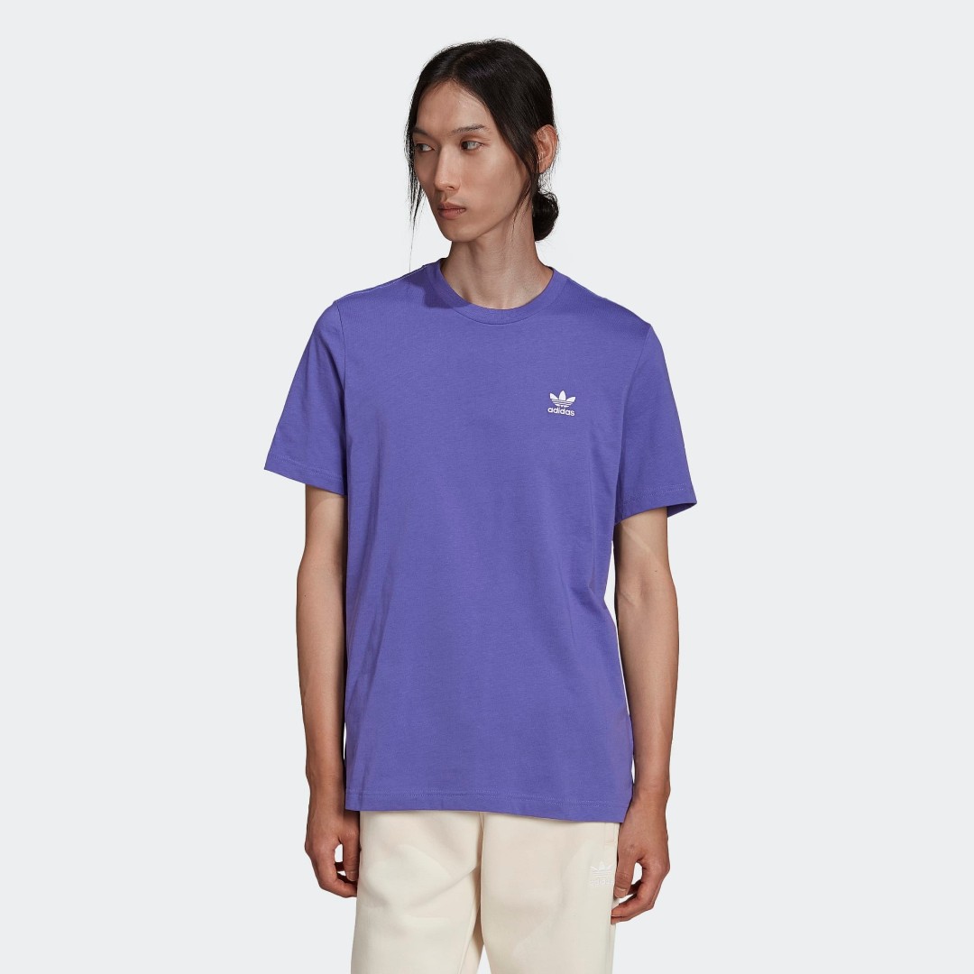 Фиолетовая свободная футболка Adidas Essential Tee хлопок