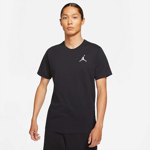 Черная футболка оверсайз Jordan Jumpman Embroidered Short Sleeve Crew