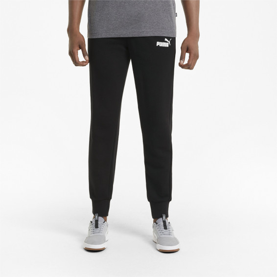 Черные брюки с резинкой внизу Essentials Logo Sweatpants
