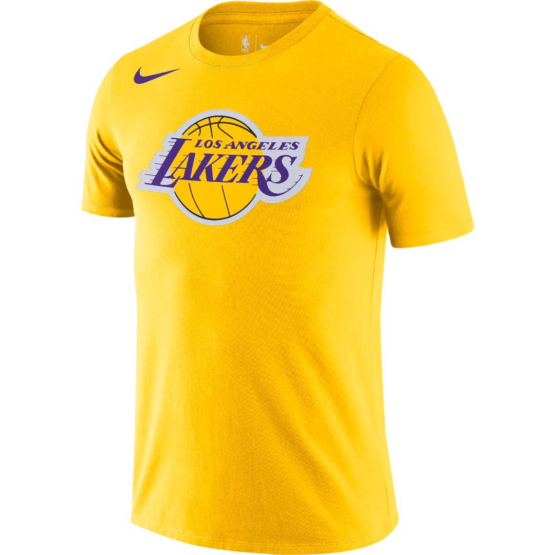 Желтая свободная футболка Nike NBA Los Angeles Lakers
