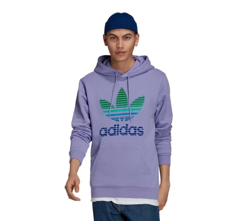 Фиолетовое худи adidas Originals Trefoil Ombre Hoodie с капюшоном
