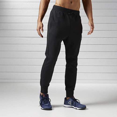 Хлопковые брюки Reebok Workout для тренировок