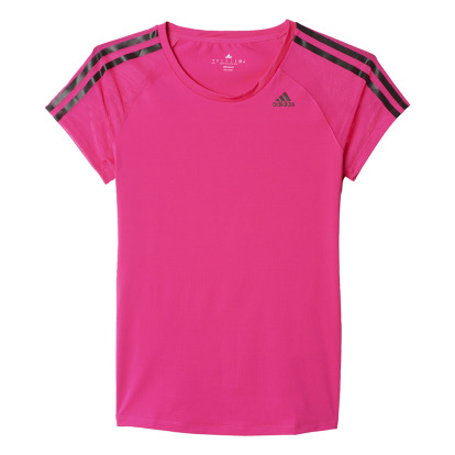 Розовая футболка Adidas с коротким рукавом для фитнеса