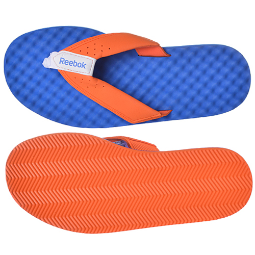 Сланцы Adidas (синий/оранжевый)