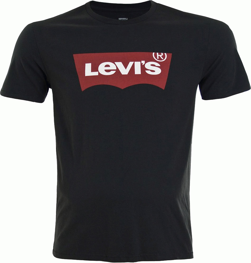 Черная хлопковая футболка Levis