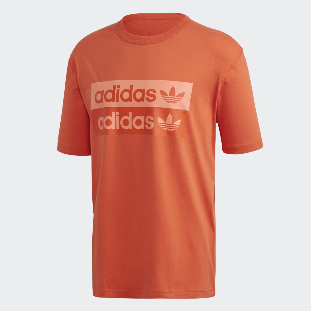Мужская оранжевая футболка Adidas