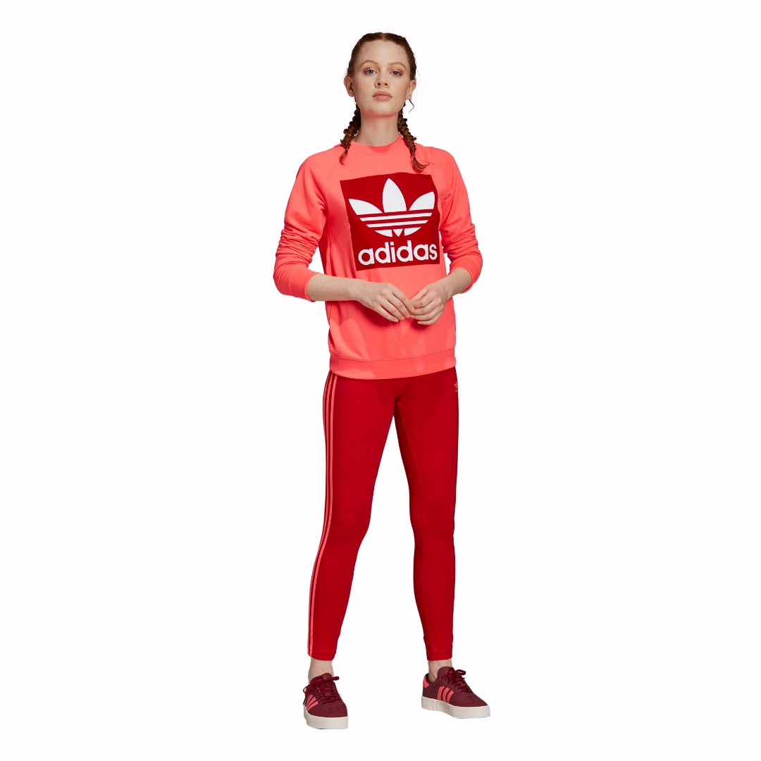 Красные спортивные леггинсы Adidas