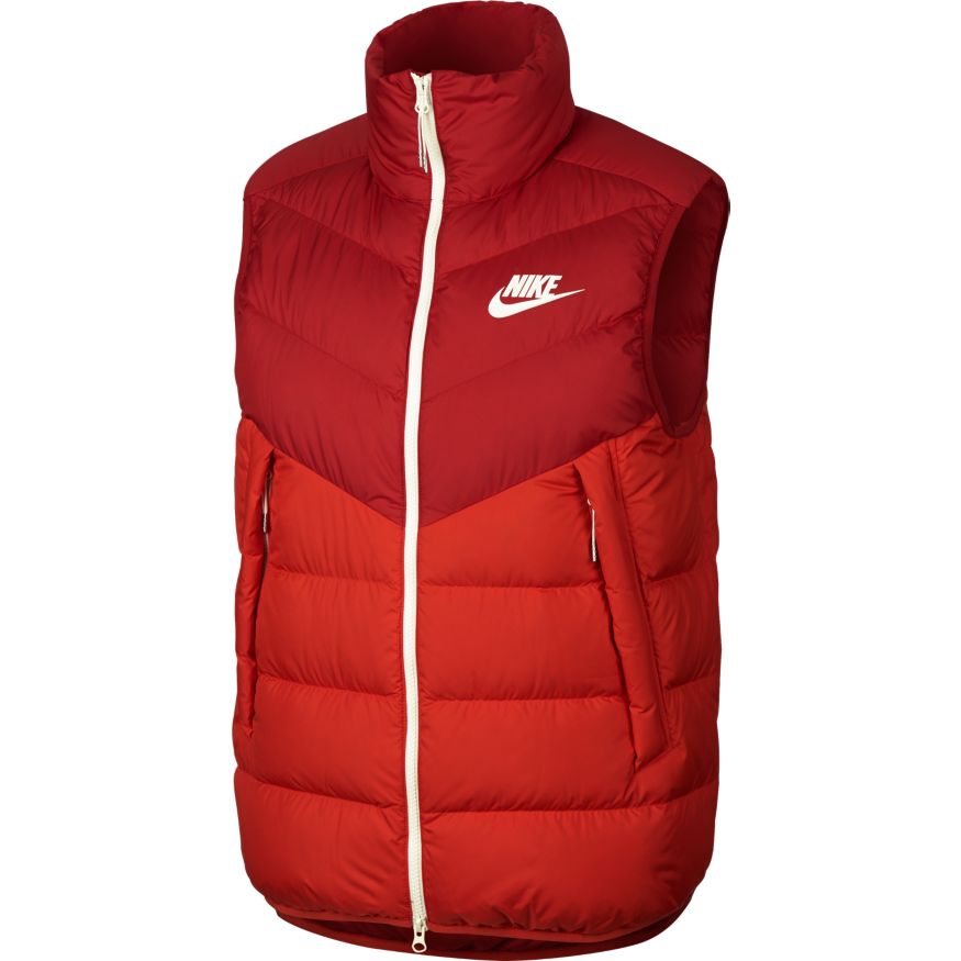 Утепленный стеганый жилет Nike (красный)