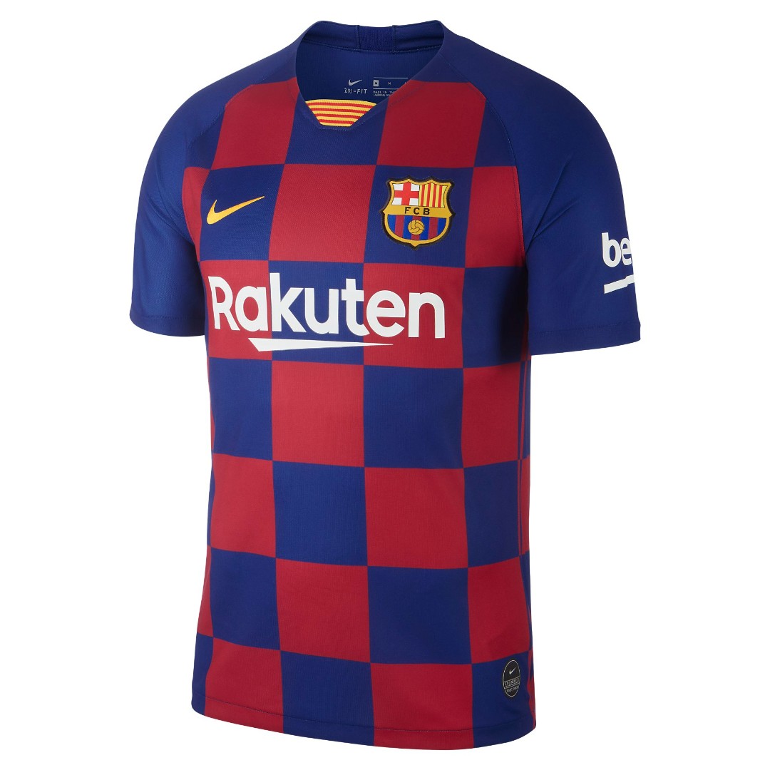 Сине-красная спортивная футболка Nike FC Barcelona Stadium Home