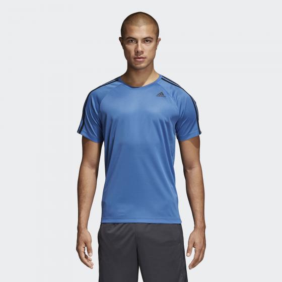 Футболка джерси Adidas синяя с рукавами реглан для бега