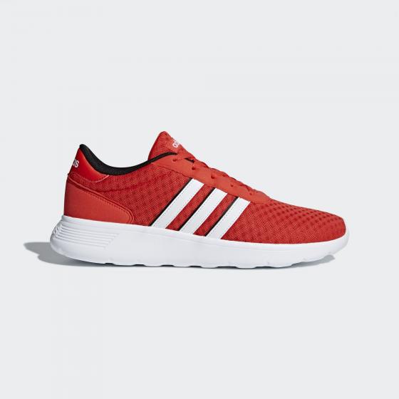 Беговые красные кроссовки Adidas с белой подошвой