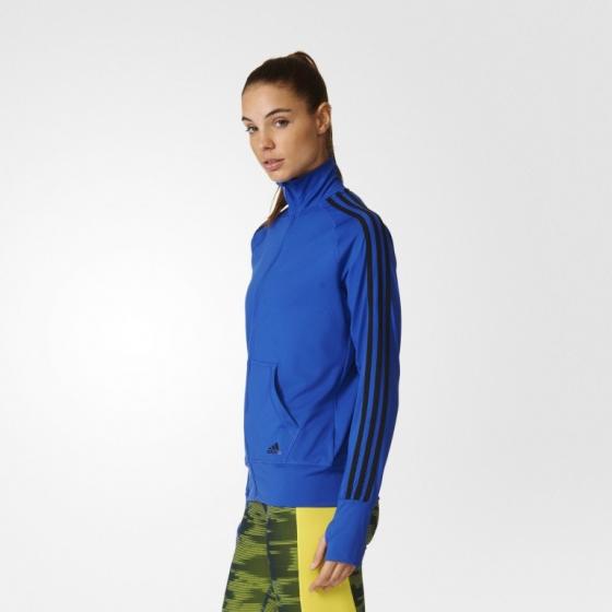 Синяя олимпийка с лампасами Adidas